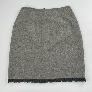 J Jill stretch gray wool blend pencil work professional neutral skirt size 8 NWT